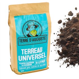 Terre d'Auguste - Terreau Universel 6L - pour Plantes d'Intérieur