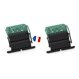 Ensemble de 2 attaches verrou ZF Clicksur H875E pour tablier de volet roulant - Fixation sécurisée pour volets roulants - Verrou