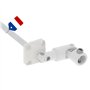 Sortie de Caisson 30° pour Volet Roulant – Longueur 175 mm – Articulation 6 Pans 7 mm – Déport Manivelle 43 mm – Finition Blanch