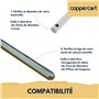 Sortie de Caisson 30° pour Volet Roulant – Longueur 175 mm – Articulation 6 Pans 7 mm – Déport Manivelle 43 mm – Finition Blanch