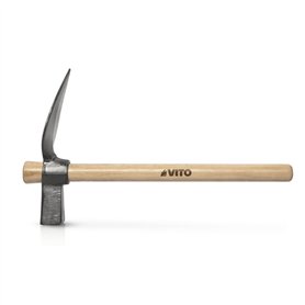 VITO - Marteau de Paveur Acier Trempé & Manche Bois Marteau Pioche pour la pose de pavés et bordures