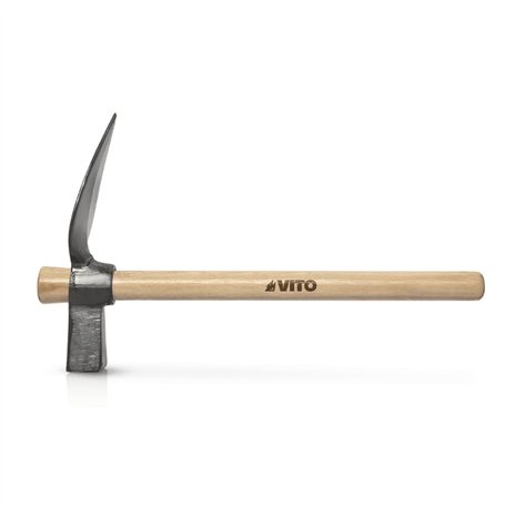 VITO - Marteau de Paveur Acier Trempé & Manche Bois Marteau Pioche pour la pose de pavés et bordures