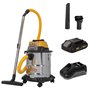 VITO Aspirateur Eau et poussières 20 L 180W + Batterie Lithium 2 AH + Chargeur 20 V