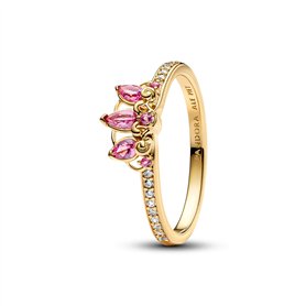 PANDORA Disney Princess Raiponce - 163651C01-58 - Tiara - Argent sterling - Alliage - Métal plaqué or 14 carats - Oxyde de zirco
