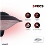 HOME It® Chauffage Exterieur Terrasse Suspendu | Chauffage Terrasse Infrarouge 1500W pour Plafond, 2 Niveaux de Chaleur (750/150