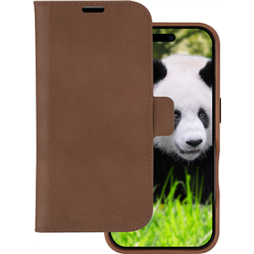 Folio Coque Magnétique MagSafe iPhone 16 Lynge Cuir Fonction Stand Marron Foncé DBramante1928