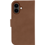 Folio Coque Magnétique MagSafe iPhone 16 Lynge Cuir Fonction Stand Marron Foncé DBramante1928
