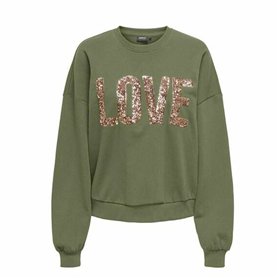 Sweat sans capuche femme Only Only Onlkatya L/S Love Olive