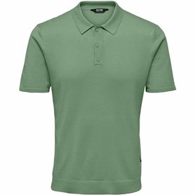 Polo à manches courtes homme Only & Sons Onswyler Life Reg 14 Ss Knit Vert