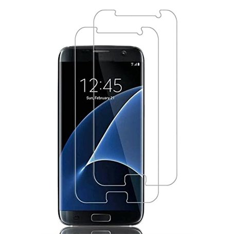 Cracksin [Lot de 2] Verre blindé compatible avec Samsung Galaxy S7 Film de protection d'écran en verre trempé véritable dureté 9
