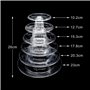 Macaron Tour de Gateau Stand 6 Niveaux Plastique Transparent Présentoir à gâteaux Présentoir à Macarons pour Gâteaux de Célébrat