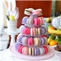 Macaron Tour de Gateau Stand 6 Niveaux Plastique Transparent Présentoir à gâteaux Présentoir à Macarons pour Gâteaux de Célébrat