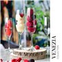 Krosno Flute Cristal de Champagne Verre | Lot de 6 | 200 ML | Collection Venezia | Parfait la Maison, Les Restaurants, Les Fêtes