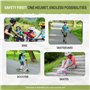 Casque Vélo Enfant VTT et VTC Unisexe Casque de Cyclisme de Réglable de Sport pour BMX Skate Scooter Patines Conçu pour la Sécur