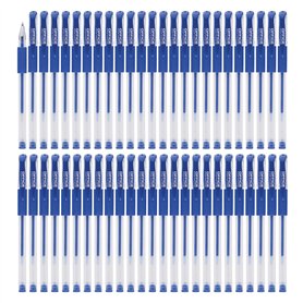 OFFICER PRODUCTS Lot de 50 stylos à bille gel - Couleur : bleu - Diamètre de la boule : 0