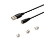 Câble USB Savio CL-152 Noir 1 m