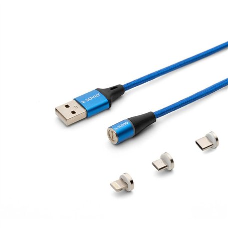 Câble USB Savio CL-157 Bleu 2 m