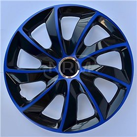 Lot de 4 enjoliveurs STIG Extra Noir/Bleu 14"