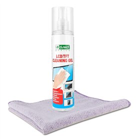 D.RECT Gel Mettoyant pour Écran 250 ml + Chiffon Microfibre pour LED
