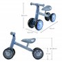 Kinderkraft Cutie Flash Draisienne Mini, vélo d'apprentissage, sans Pédales, Roues EVA, Roues avec LED, en Acier, Design Moderne