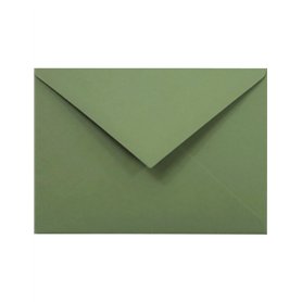 Netuno 100 enveloppes vert olive C6 114 x 162 mm 120g Materica Verdigris rabat pointu enveloppes écologiques colorées papier nat