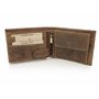 Green Deed - Portefeuille Homme en Cuir Véritable - Motif : Sanglier – 12x9x3 cm – Compartiments pour Cartes de Crédit – Poche F
