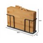 Lot de 4 planches à découper en bambou avec support en cèdre - Avec support en métal noir