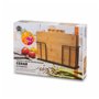 Lot de 4 planches à découper en bambou avec support en cèdre - Avec support en métal noir