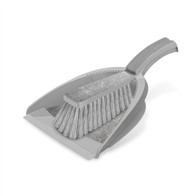 York Ensemble Pelle et Balayette à Main - Poussière et Ramasse-miettes - Kit de Nettoyage Gris - 23.8 x 33 x 10.3 cm Loft