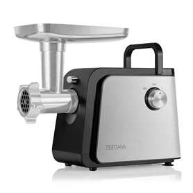 ZEEGMA MOLEN CHEF EASY Hachoir à Viande Électrique Puissance 2100 W 3 Disques en Acier Inoxydable Hachoir à Saucisses Broyeur de