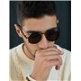 KINGSEVEN Lunettes de soleil polarisées rondes pour homme et femme au style rétro I John Lennon Steampunk Lunettes avec monture 