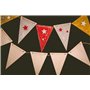 ProArts Lot de 20 guirlandes de fanions – Guirlande d'anniversaire 15 x 10 cm reliée à un cordon de 3 m – Guirlandes pour mariag