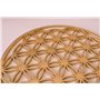 ProArts Set de 1 Dessous de Verre Bois Fleur de Vie en Bouleau 1 Pièce de 20x20cm - sous-Verres en Bois et Liège pour Verres à B