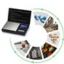 Retoo Balance de poche numérique 200 g / 0,01 g avec fonction tare et écran LCD, balance de précision, balance de dorure, balanc