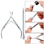 Retoo Pince à ongles tranchante & inoxydable & Ciseaux à cuticules de précision avec coupe lisse & Pousse cuticules double face 