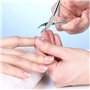 Retoo Pince à ongles tranchante & inoxydable & Ciseaux à cuticules de précision avec coupe lisse & Pousse cuticules double face 