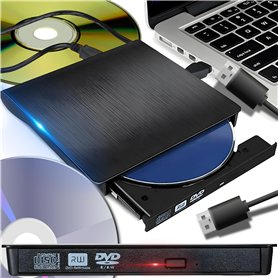 Retoo Lecteur CD Externe USB 3.0 graveur Portable et à Faible Bruit
