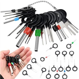 Retoo 18Pcs Extracteurs de Cosses Extracteurs de Broches Outils de Démontage Release Extracteur pour Réparation De La Voiture Se