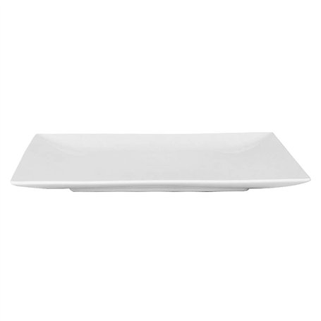 Dajar Ambition - Assiette carrée en Porcelaine - 18 x 18 cm - Assiette de Service - Assiette à Dessert - Blanc - Moderne et élég