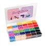 La Manuli Perles à Repasser Set 11 000 Pièces, 26 Supports, 5mm Fusible Perles Bricolage pour Enfants avec Motifs Cosmétiques, C