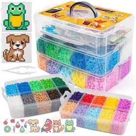 Benny Beads Lot de 24 000 perles à repasser de taille moyenne 5 mm