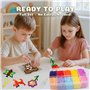Benny Beads Lot de 24 000 perles à repasser de taille moyenne 5 mm, 20 couleurs vives avec plaques et accessoires, kit de bricol