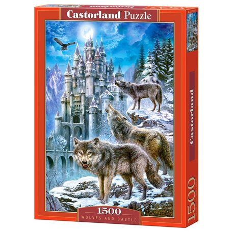 Castorland - C-151141-2 - Puzzle - Loups et Château - 1500 Pièces