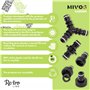 MIVOS Lot de 2 raccords de Tuyau pour Le raccordement de tuyaux d'eau avec raccords Rapides montés – Raccord de Tuyau pour rallo