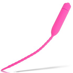 Plug Vibrant Uretre Pénis en Silicium 25.5cm ⌀0.6cm Sex Toy Homme rose Vibrateur plug uretre pénis à Fréquence Unique Tige Uretr