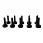 Precisiongeek Vis moletée M4 x 15 mm - Aluminium noir - Lot de 10 - Usinée CNC - Réglable à la main - Pour meubles