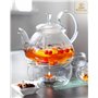 Wilmax - Réchaud - Chauffe-café et Chauffe-thé en Verre borosilicaté - Maintient la température de la Boisson - Lavable au Lave-