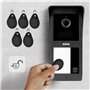 Interphone vidéo Eura VDP-49A3-2TY TUYA, Wi-FI, AHD, RFID, Station météo, écran Couleur 7 Pouces, Deux Fils, Noir