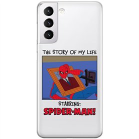 ERT GROUP Coque de téléphone Portable pour Samsung S21 Plus Original et sous Licence Officielle Marvel Motif Spider Man 036 Parf