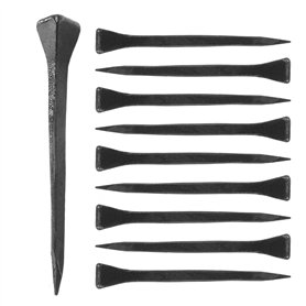 Lot de 10 clous forgés pour suspension - Clous comme clous en fer à cheval - Clous forgés - Loft - Antique vintage - Surface noi